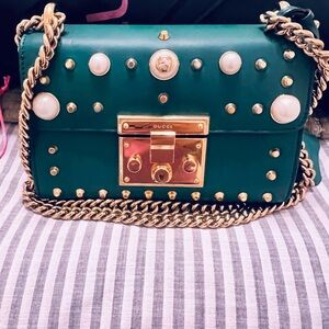 Gucci Green Studded/pearl crossbody Bag